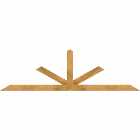 Ekena Millwork Saratoga Rough Sawn Timber Gable Bracket, Western Red Cedar, 96"W x 28"H x 4"D x 4"F, 7/12 Pitch GBW096X28X0404SAR00RWR